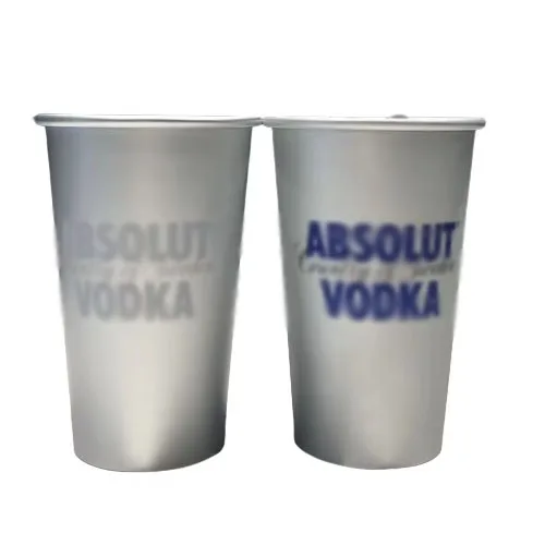 Hot sales Customized rolled aluminum cup changes color when cold, outdoor party beer cup 350/450/600ml