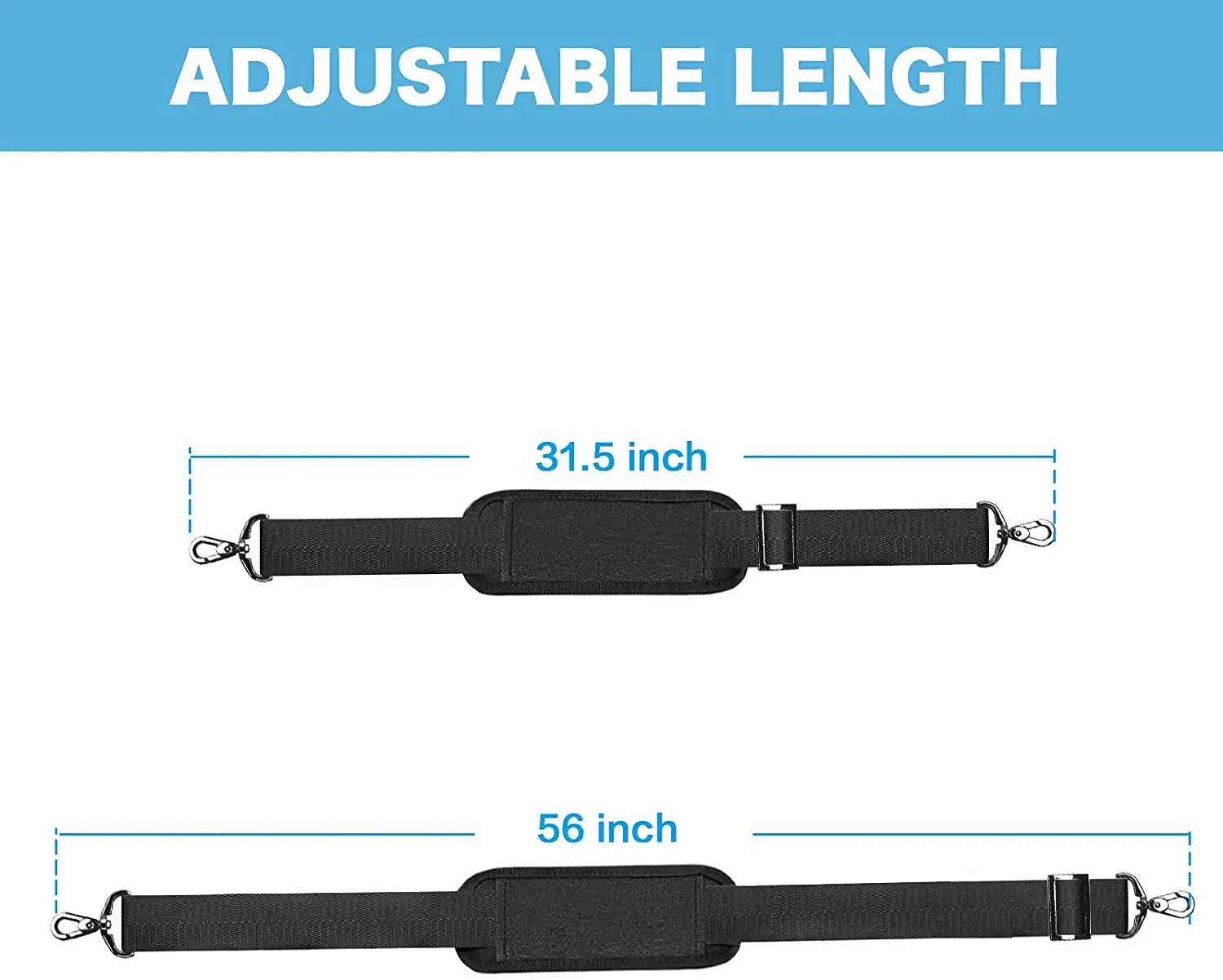Universal Replacement Non-Slip Nylon Luggage Shoulder Strap for Laptop Messenger Crossbody Bag