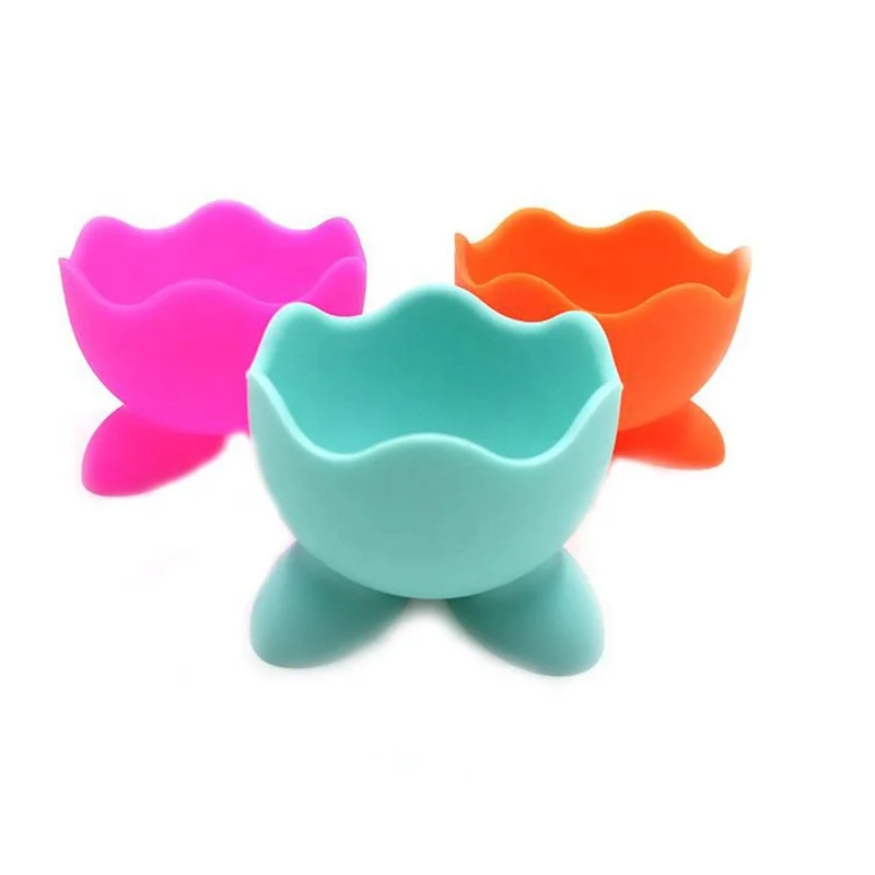 Novelty Beautiful Tool Silicone Egg Holder With Foot