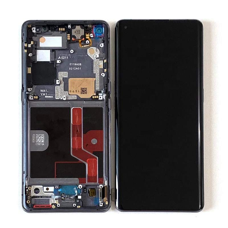 Original New For OPPO Find X2 Pro Display LCD With Frame For OPPO Find X2 Pro Super Amoled Touch Screen Digitizer Panel Assembly