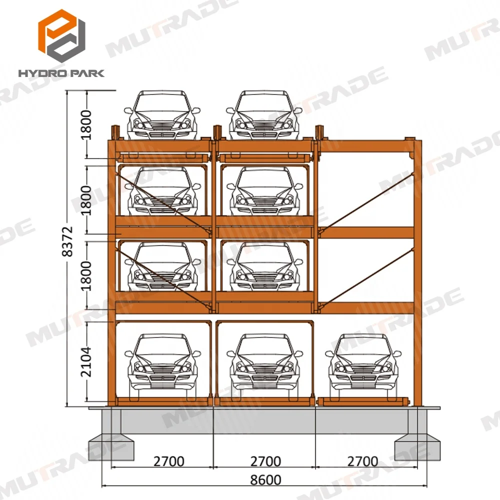 Public Parking Building Hydraulic Smart Car Parking System