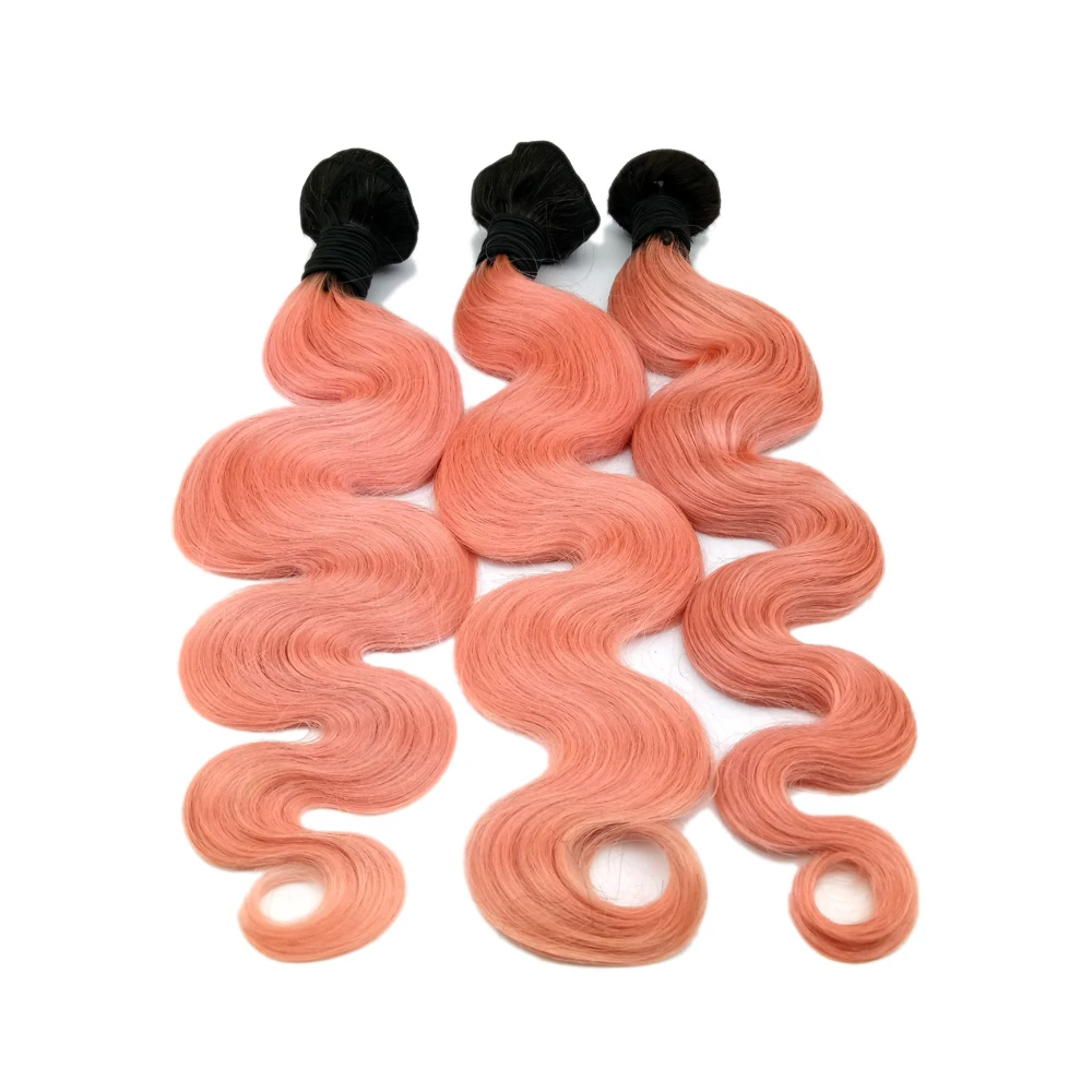 Cheap Colorful hair Weft Weave high quality Brazilian Hair double drawn Ombre