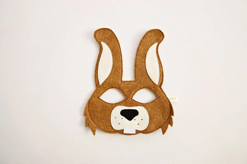 Lovely Rabbit Mask Christmas Felt Party decoration felt animal face mask for kids