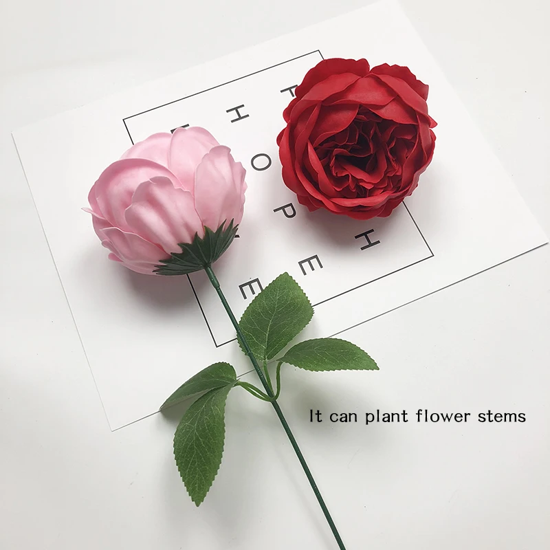 16pcs Wholesale large artificial bouquet gift box decorated with scented big peony soap flower