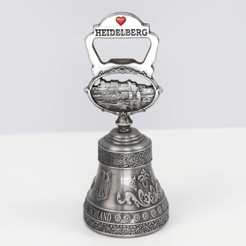 Custom Logo Sublimation Souvenir Custom Zinc Alloy Bottle Opener Dinner Bell