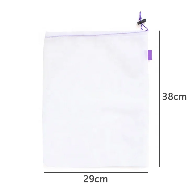 Eco friendly Machine Washable Vegetable Bags Kitchen Storage Mesh Bags