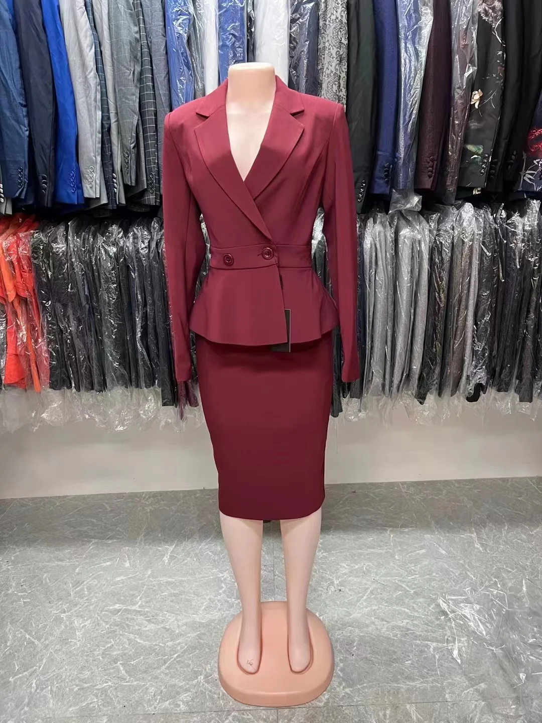 Low Price Sexy Tight Suit Skirt Anti-Wrinkle Ladies Office Suits Skirts And Jackets Two Piece Skirt Suit Women Dress