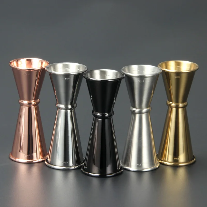 Modern 304 Stainless Steel Wholesale Double Shake Measuring Cup Bar Jigger With Different Sizes