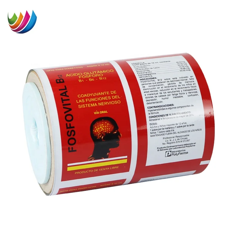 Custom printed plastic liquid sachet roll heat sealing pack bopp film for packing