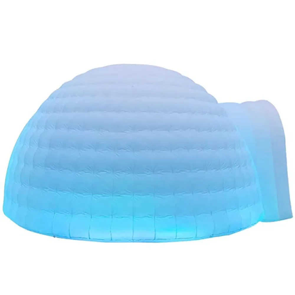 Outdoor Inflatable Igloo Dome Tent Inflatable Marquee Led Light Tent For Party Wedding Show Event And Exhibition