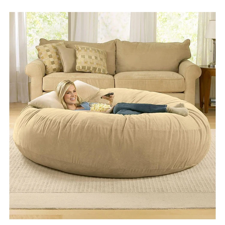New 7ft filled bean bag chair waterproof large lazy sofa living room sofas giant bean bag sofa