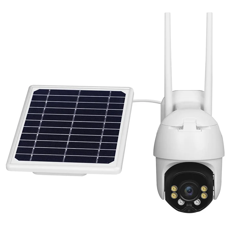 Solar security camera light surveillance cameras wireless PTZ security camera for home work with solar
