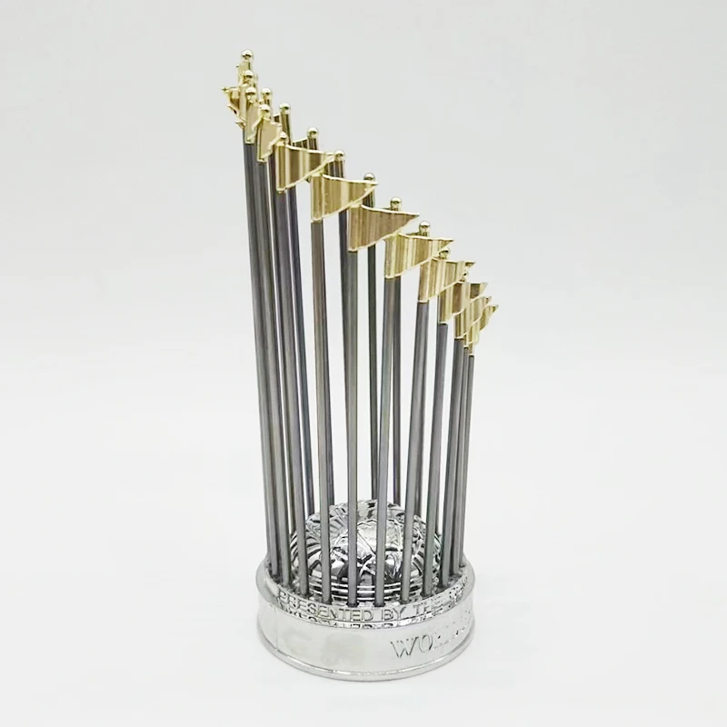 12cm Alloy Trophy All Years Baseball League Championship Trophy Cup Sports Games Memory Arts Crafts for Sport Fans