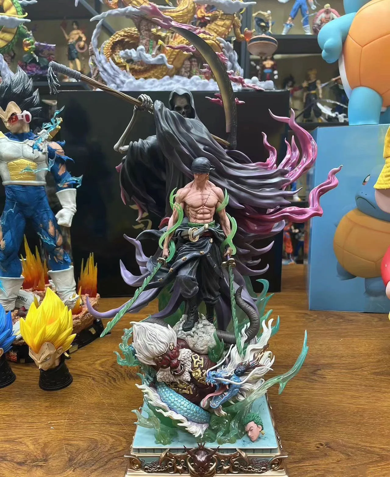 Figuras De One Pieced Straw Hat Group Death Ghost Chop Sauron Statue Scene Model Toys Ornaments Boxed Action Figure