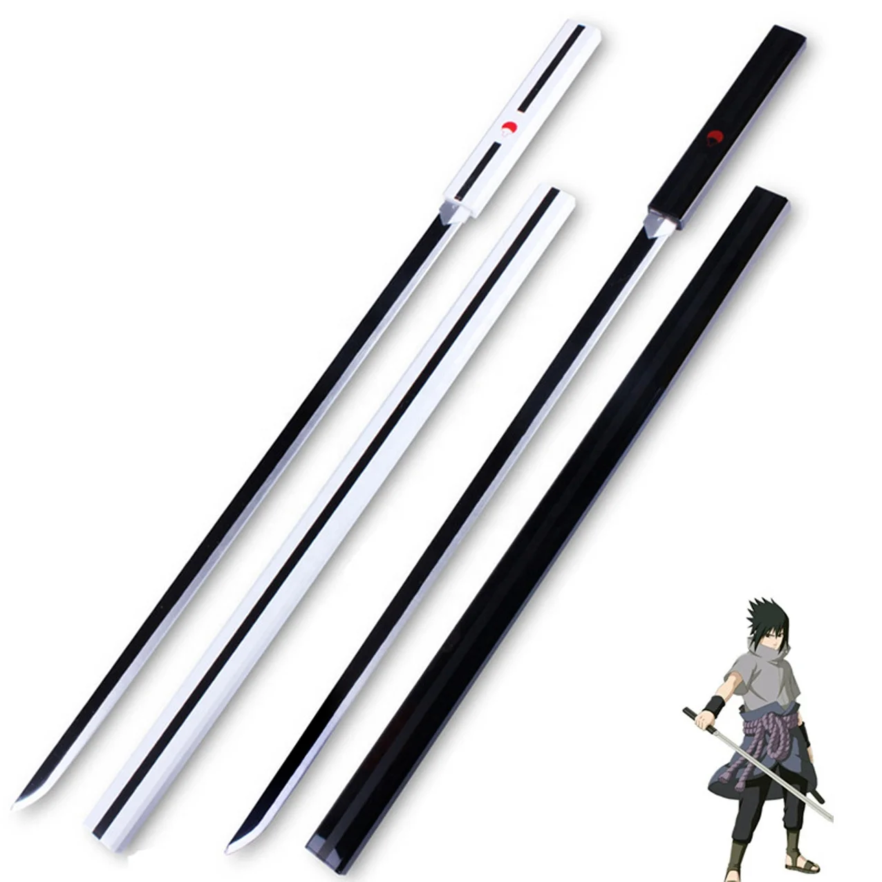 100cm Narutos Anime Uchiha Sasuke Kusanagi Sword Katana wood crafts Cosplay props Toy Swords knife