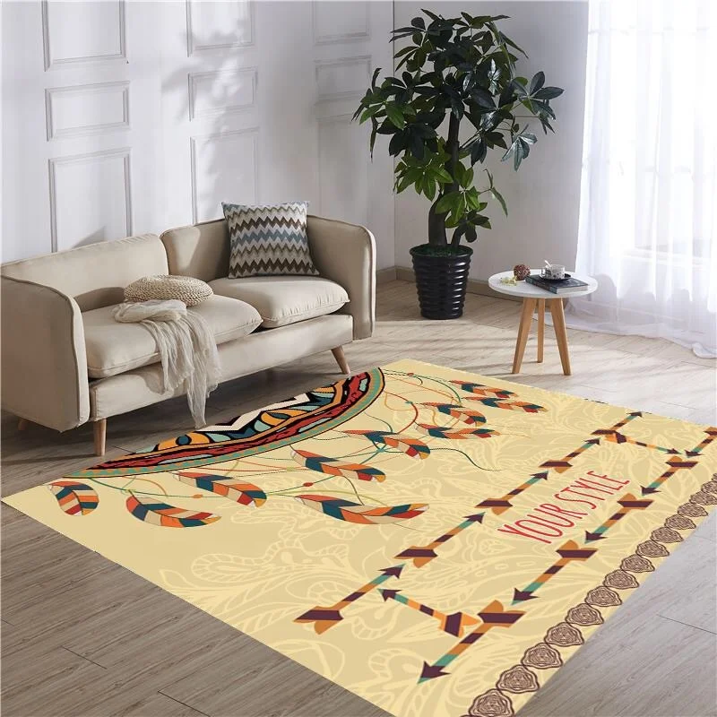 Colorful 3d printing home boho rug carpet living room