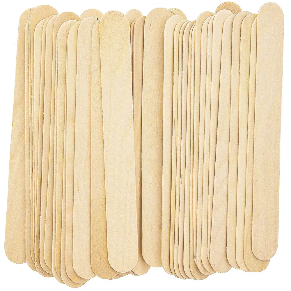 Disposable waxing stick ice cream stick shaving wood stick beauty removal care tool 50pcs per bag wooden spatula