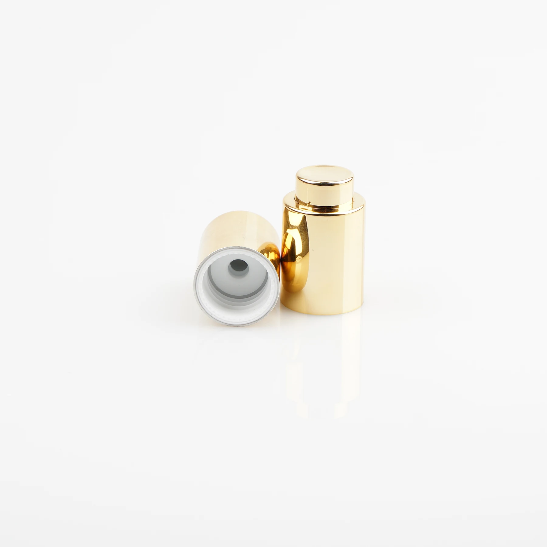 Роскошный пустой пластиковый колпачок-капельница для стеклянной бутылки, 20 мм, 20/410, золото, серебро, алюминий