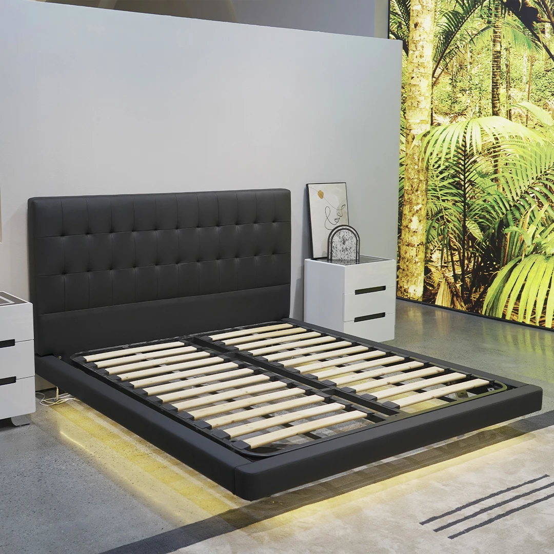 Hotel Bedroom Furniture Wooden King Size Double Bed Headboards For Queen Beds Adjustable Frame Bed Base