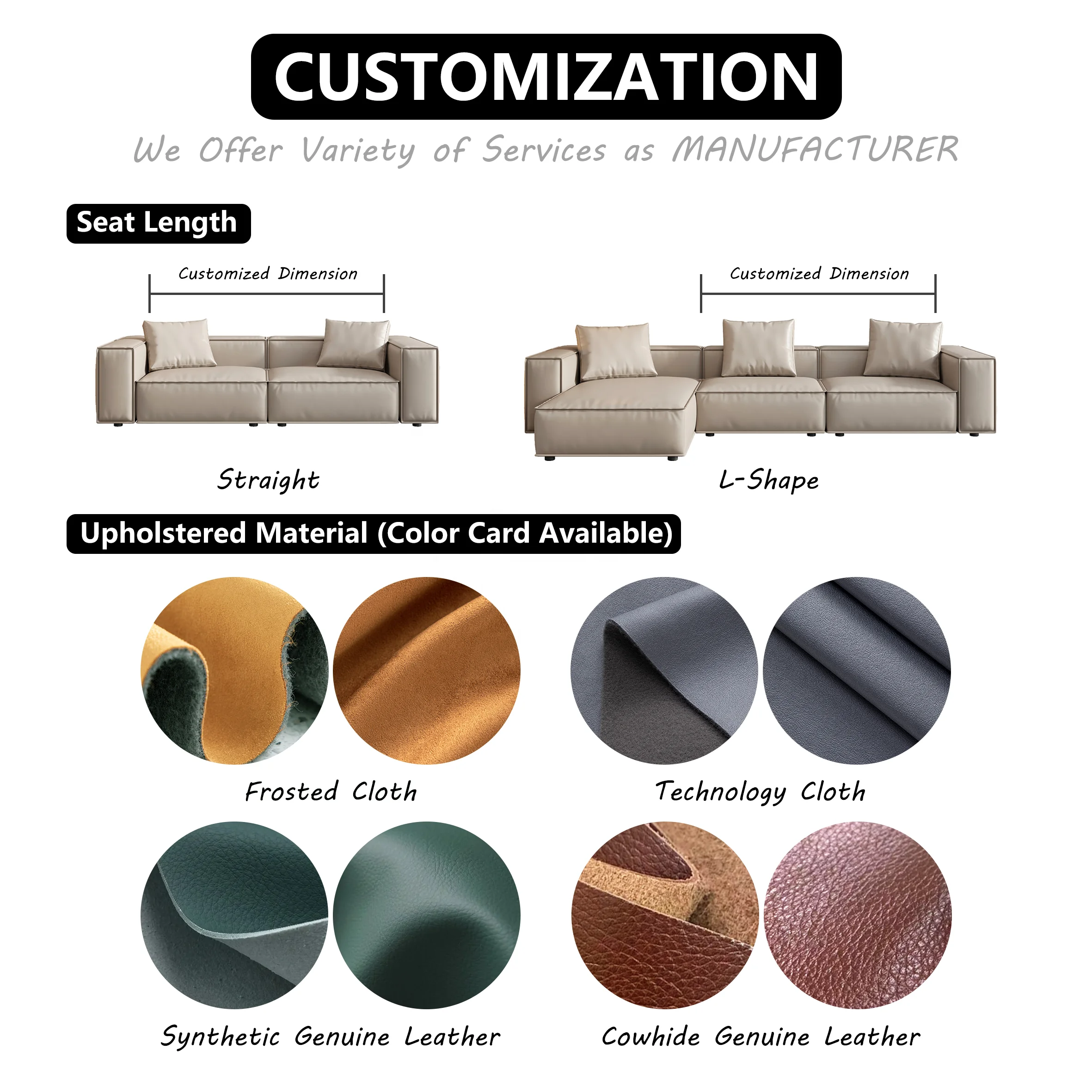 Luxury Customization Leather Modualr Sofa New Sofa For Sale Home Office Furniture Living Room Soft Sofa