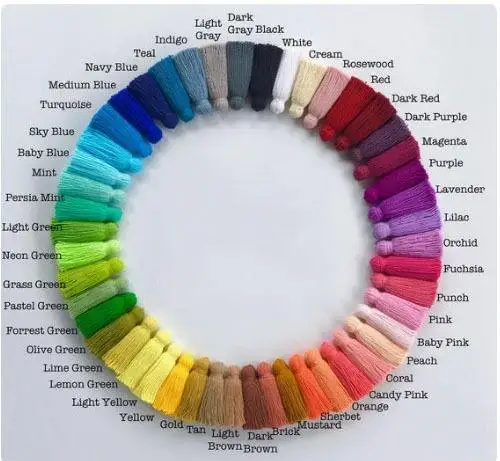 Lovely Natural Boho Macrame Keychains 100% Pure Cotton Rope Handmade Embossing Printing Key Chain Accessories for Purse or Car