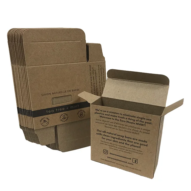 Wholesale Soap Box Sample Matte Lamination Recyclable Custom Soap Packaging Sample Coated Paper Boxes UV Logo for Small Business