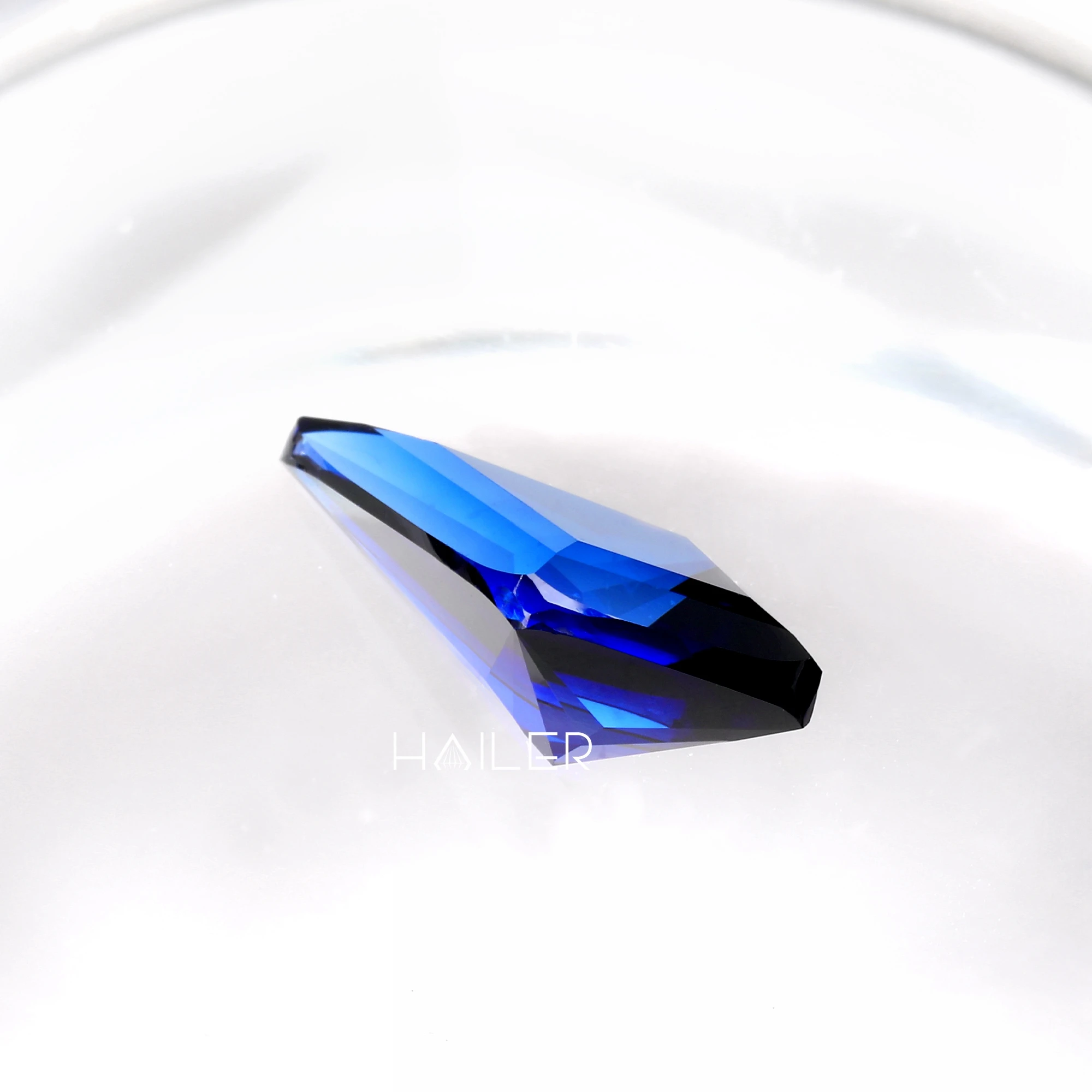 Kite Shape Lab Grown Gemstone China Loose Sapphire Stones Blue Sapphire