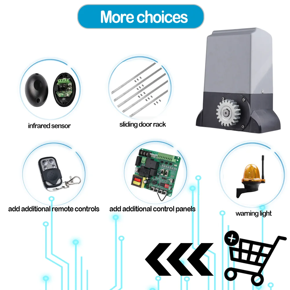 Settled bluetooth  110V 550W for 1000kg sliding door motor   Sliding gate opener Magnetic Limit Switch motor