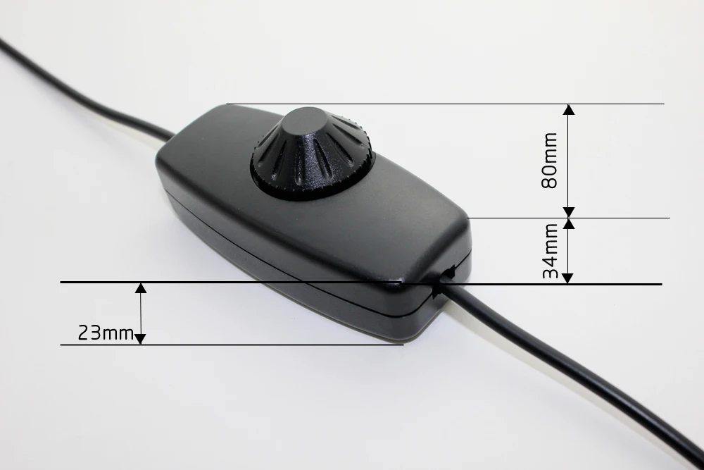 120V Dimmable Lamp Switch, Rotary Dimmer Switch for Dimmable LED Lighting, Halogen, Incandescent Bulbs, Light Strip