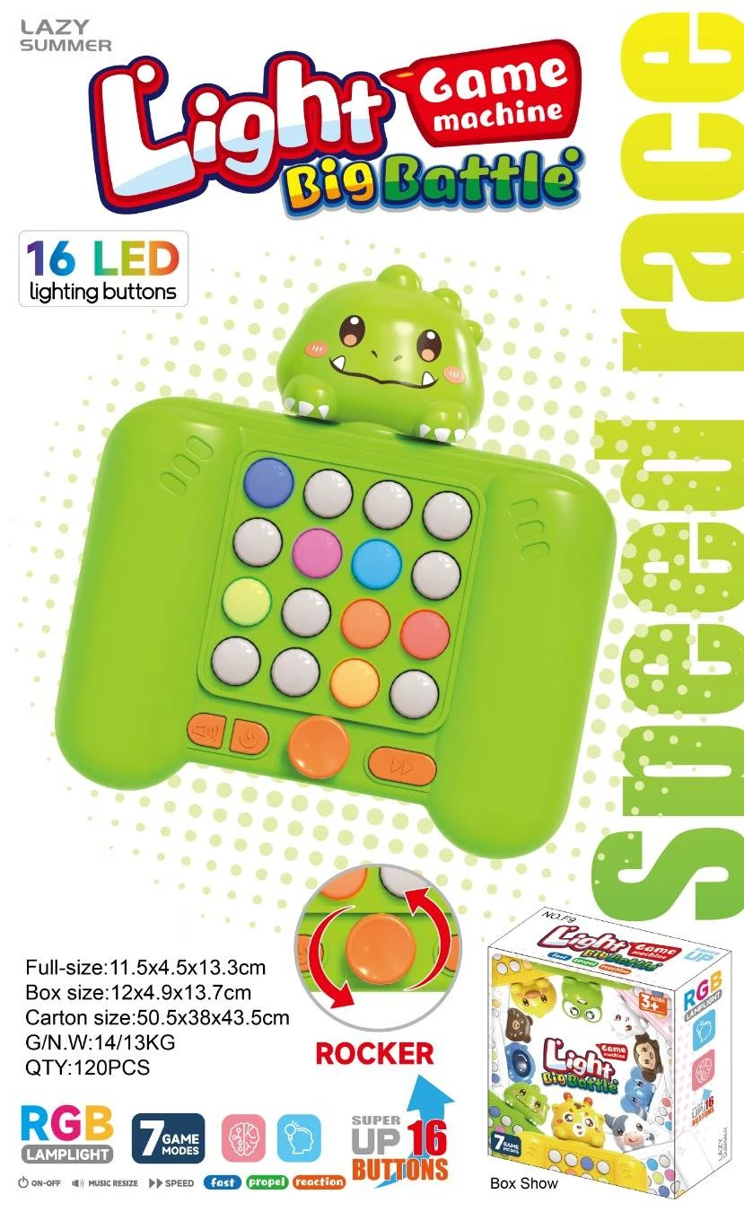 2024 new quick pop push it electronic game quick push light up pop game fidget toys quick push puzzle machine educational toys