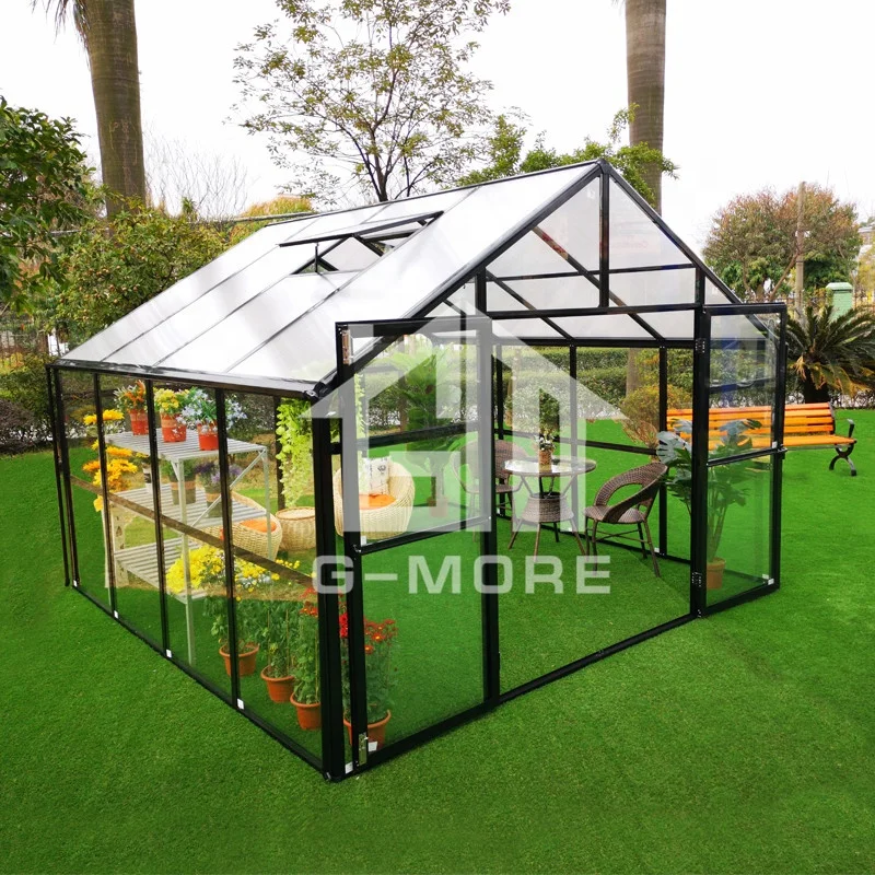 
4m / 5m Width Luxury Hobby Glass Greenhouse 