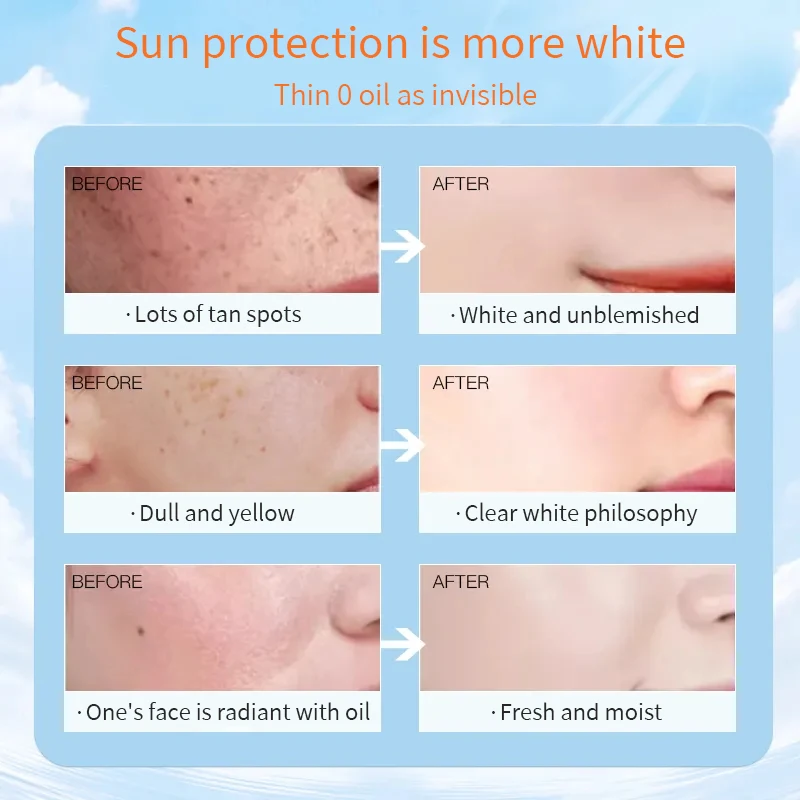 Hot Sale Private Label Sunscreen Lotion No Tan 48 Hours Skin protection Korean Bottle 50ml