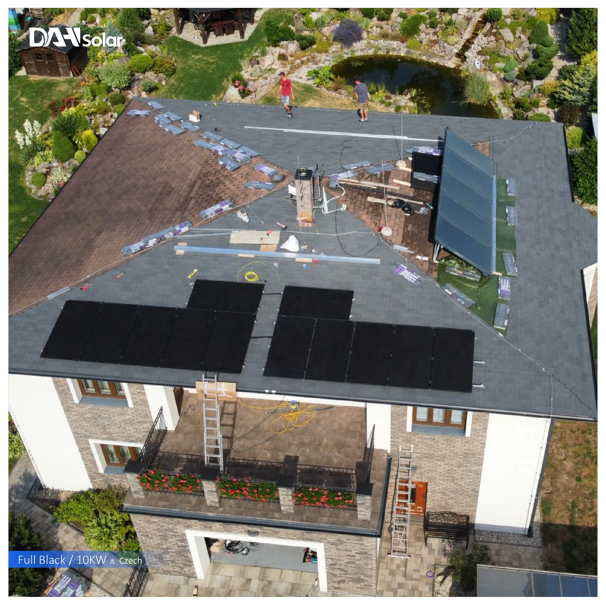 10 kw 10000watt hybrid photovoltaic solar system kit complete with lithium battery