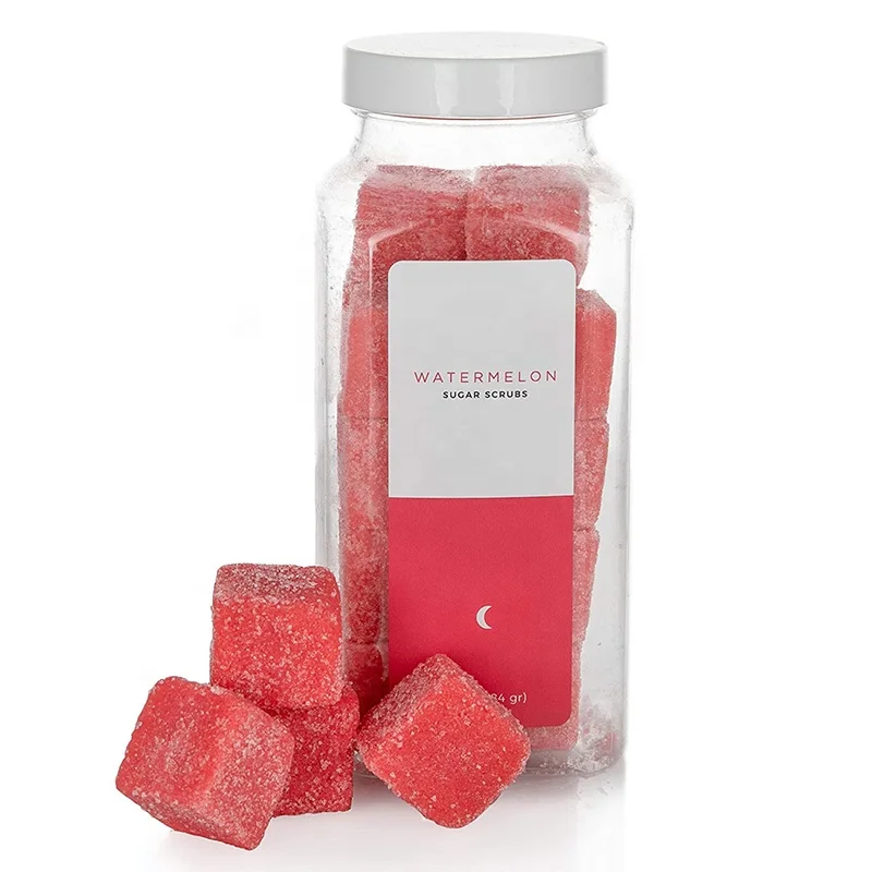 
New Product Wholesale Custom Private Label Exfoliator Skin Whitening Watermelon Scented Collagen Organic Sugar Body Scrub 