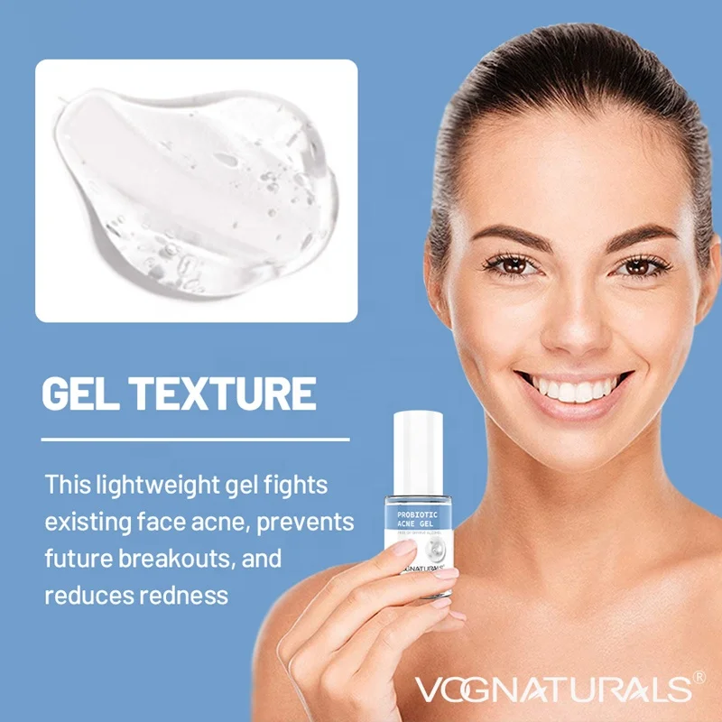 OEM Private Label Probiotic  Soothing Reduces Redness Prevent Breakouts Anti-inflammatory Acne Remover Gel