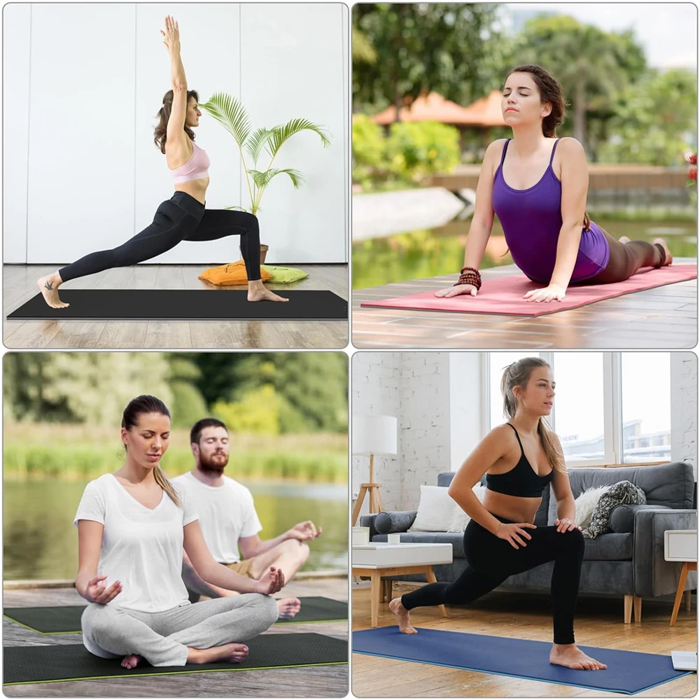 In Stock Factory Custom 6mm Eco Friendly Yoga Mat Promotion Price Nonslip TPE Fitness Mat Wholesale TPE Yoga Mat