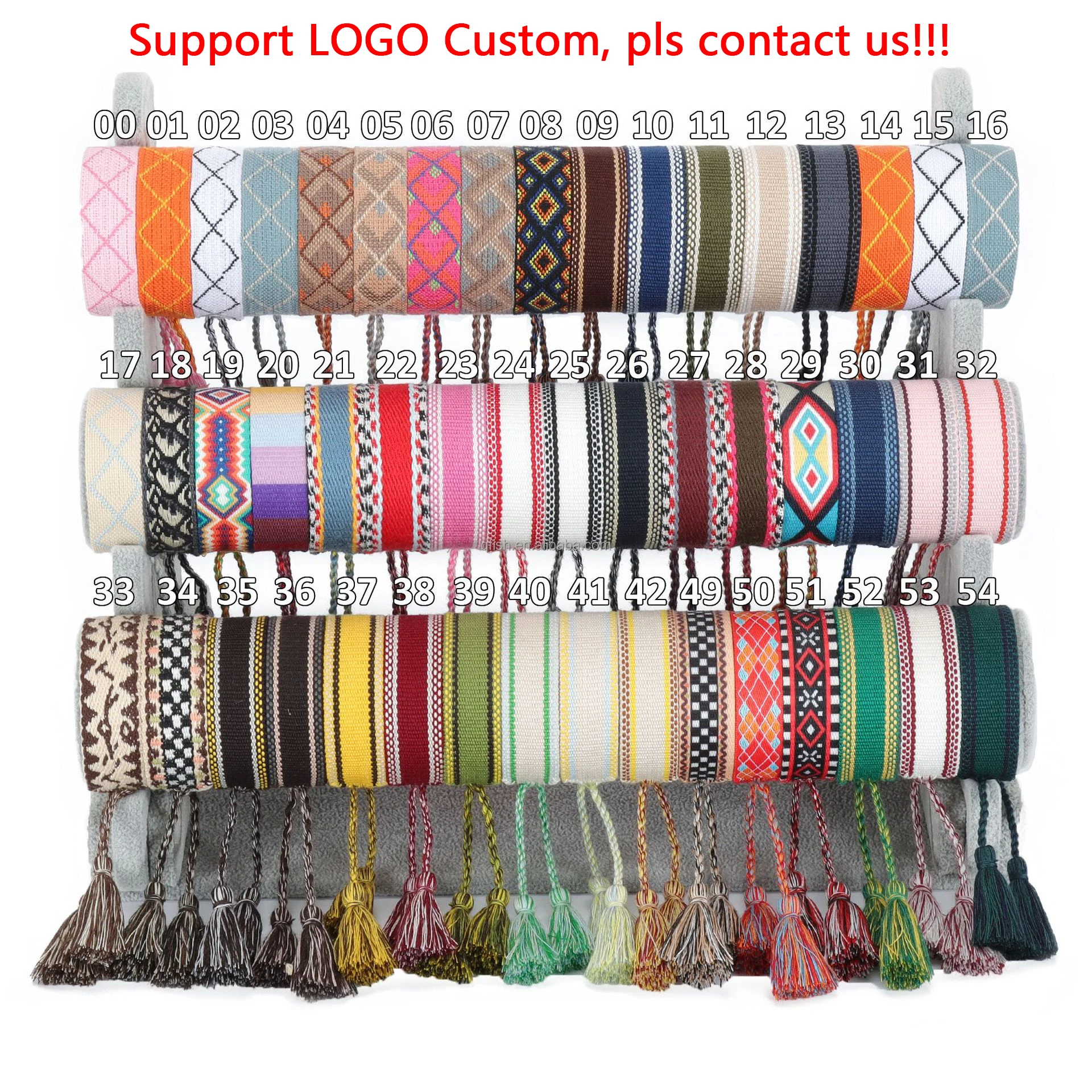 Customized Christian Bracelets Embroidered Inspired 185 Colors Adjustable Woven Friendship Bracelets