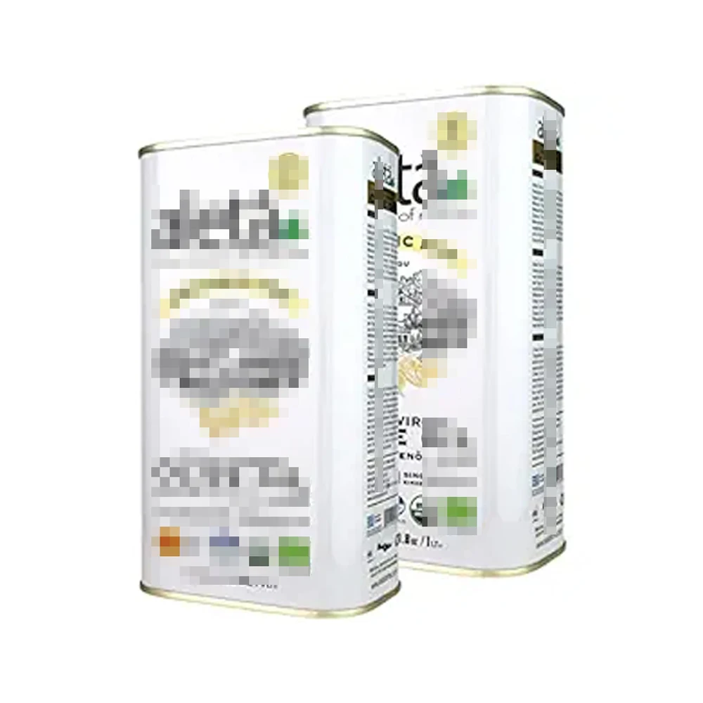 Pure Organic Virgin Olive Oil Metal Tin Can