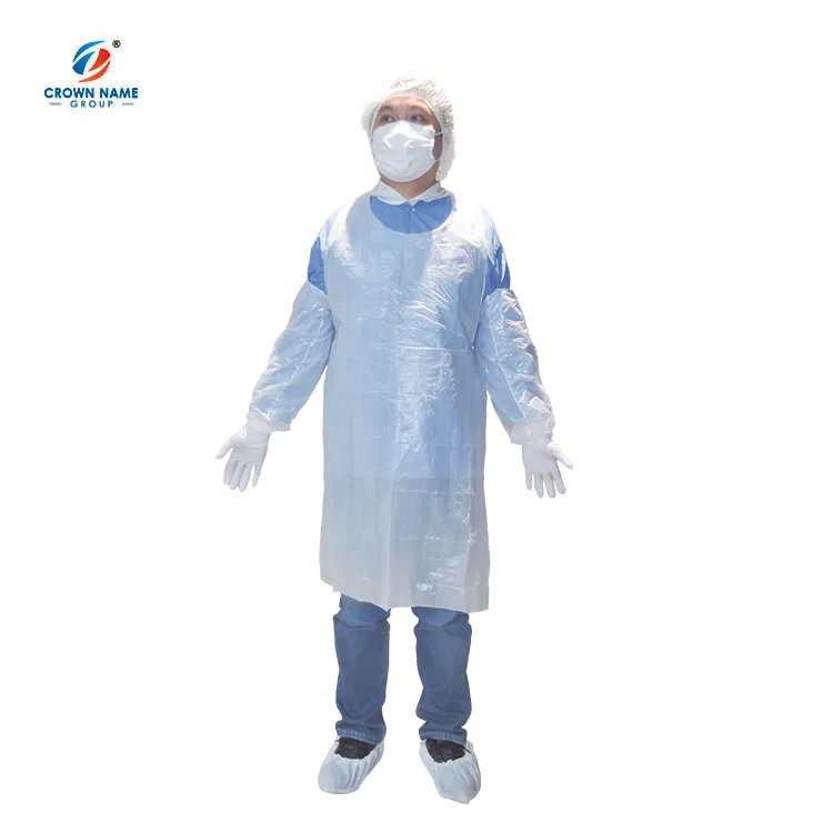 Cheap Price customised blue plastic disposable apron kitchen