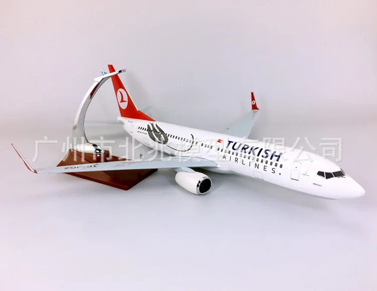 47cm 1:85 Scale Boeing 737-800 Airplane TURKISH Airline Aircraft Model