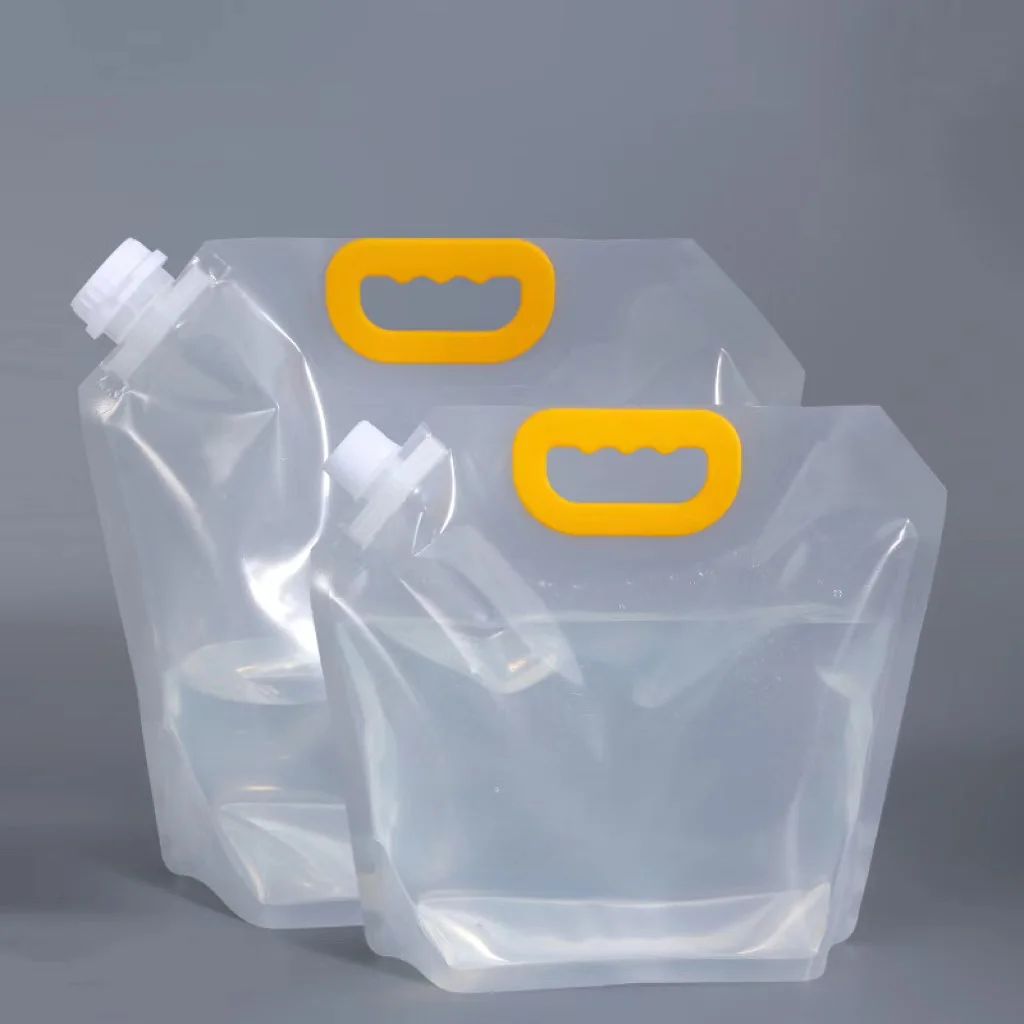 Стоячий мешок носик 1 5 литров для воды с большой емкостью пластиковый перезаряжаемый портативный использования на открытом воздухе Полиэтиленовая упаковка сока принимается