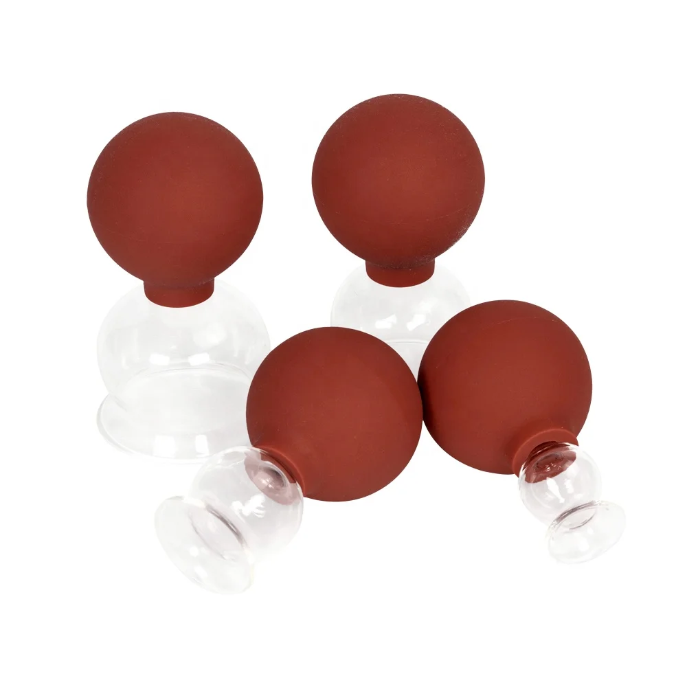 Amazon Massage Cupping/Rubber Bulb Glass Suction Cups/Rubber Suction Glass Cupping Set