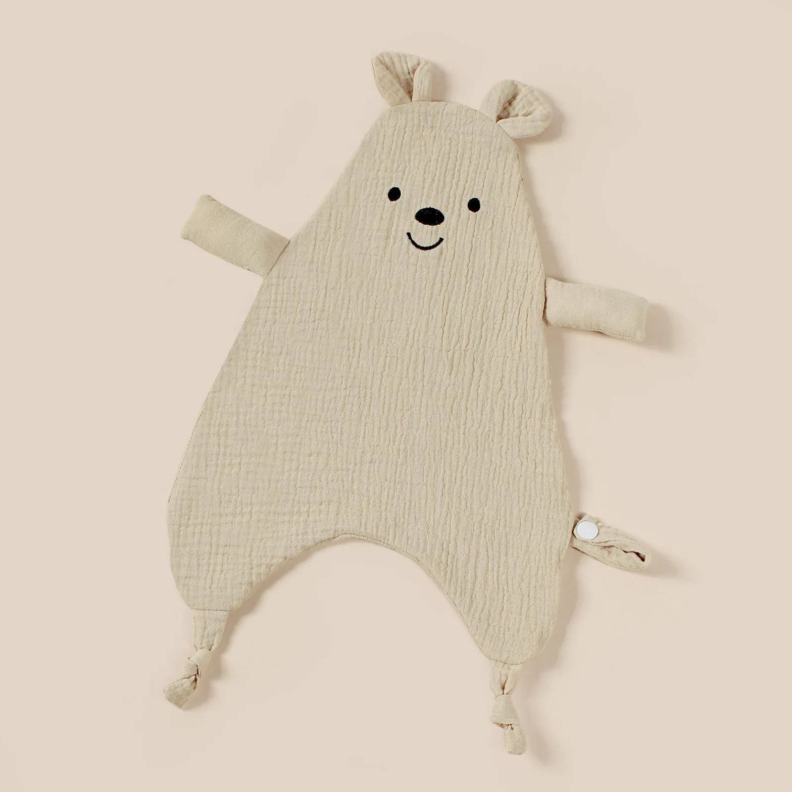 Muslin Blanket Bandana Drool Bibs Feeding Burp Cloth Snuggle blanket embroidery bear pattern baby drool bibs