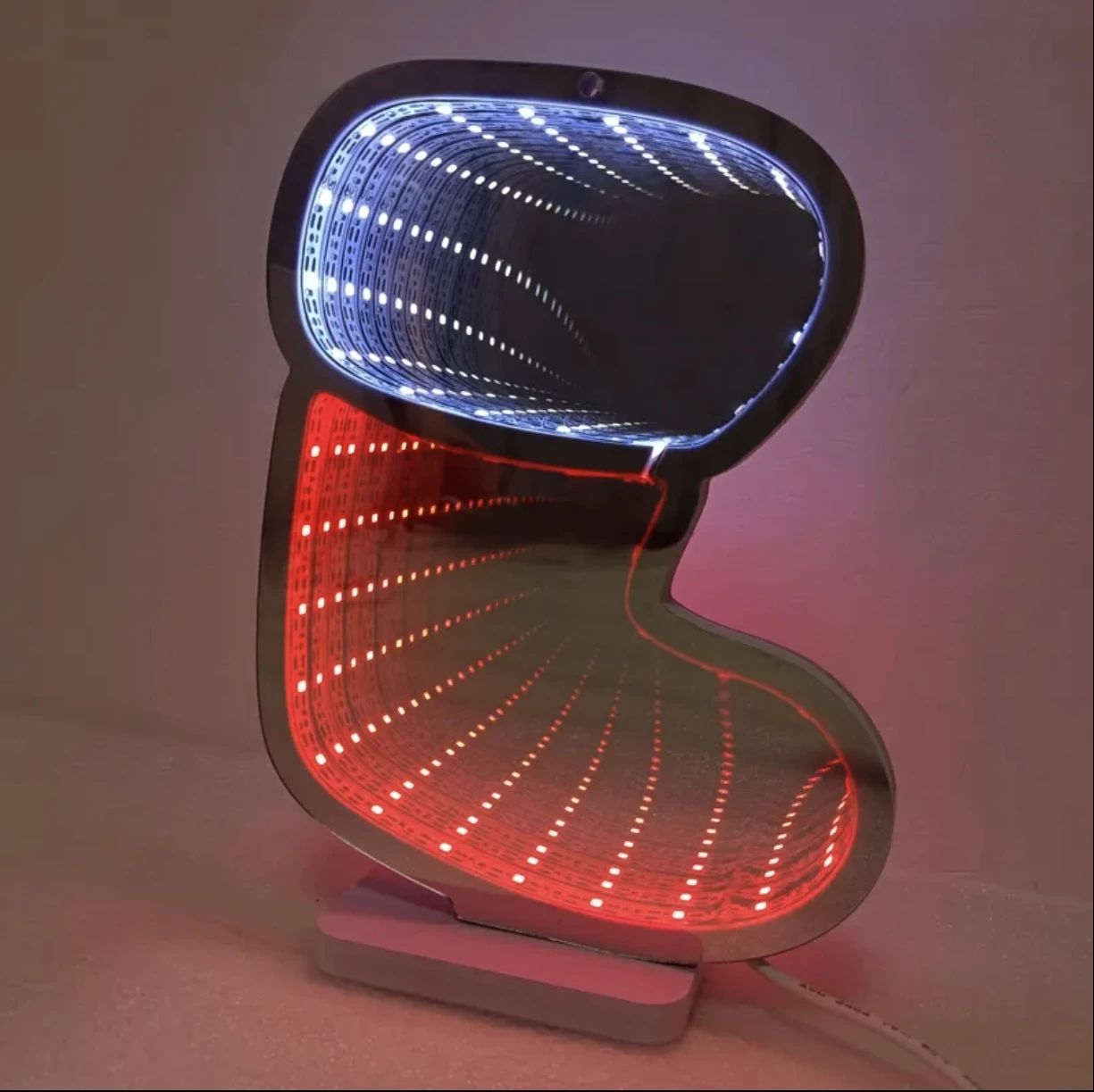 Wholesale Personalized Home Decor Neon Light Infinity Mirror Table 3d Christmas Neon Mirror For Party