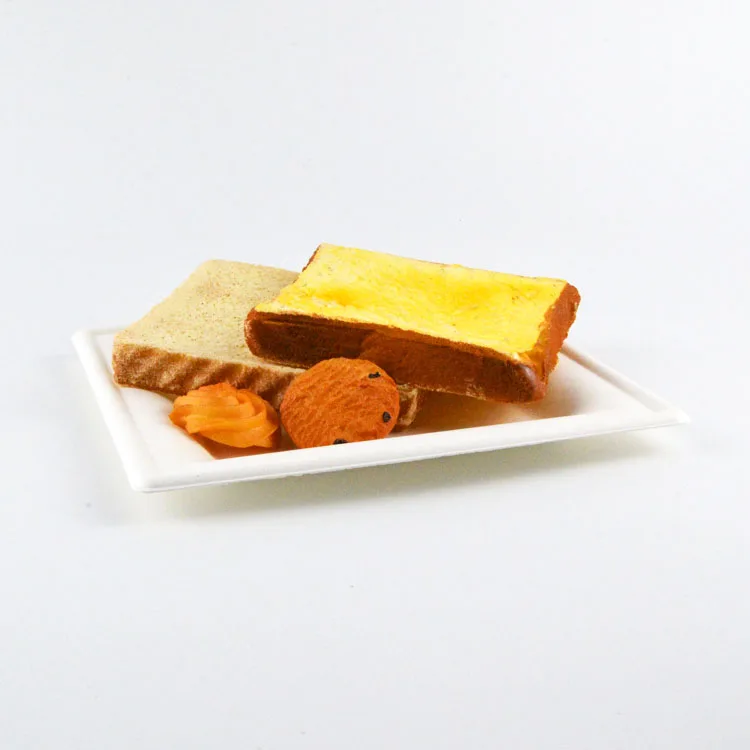 Good selling disposable 6 inch square sugarcane bagasse paper plate for food biodegradable disposable