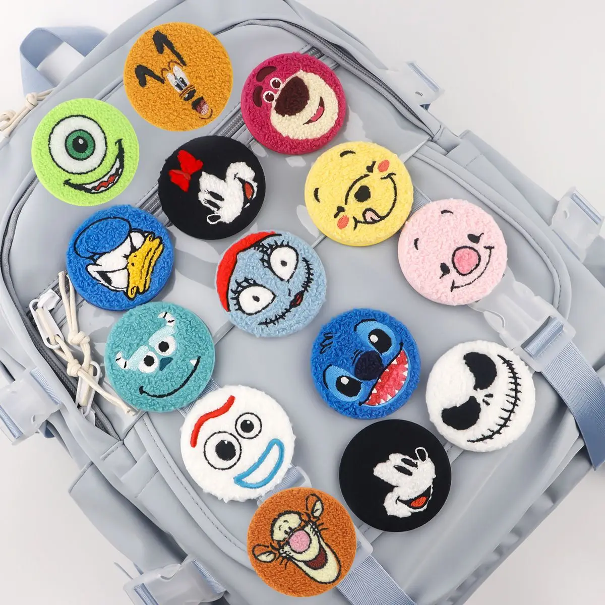 New Arrival Products Cartoon Towel Embroidery Metal Button Pin Anime Pokemon Round Embroidery Tinplate Badge Brooch