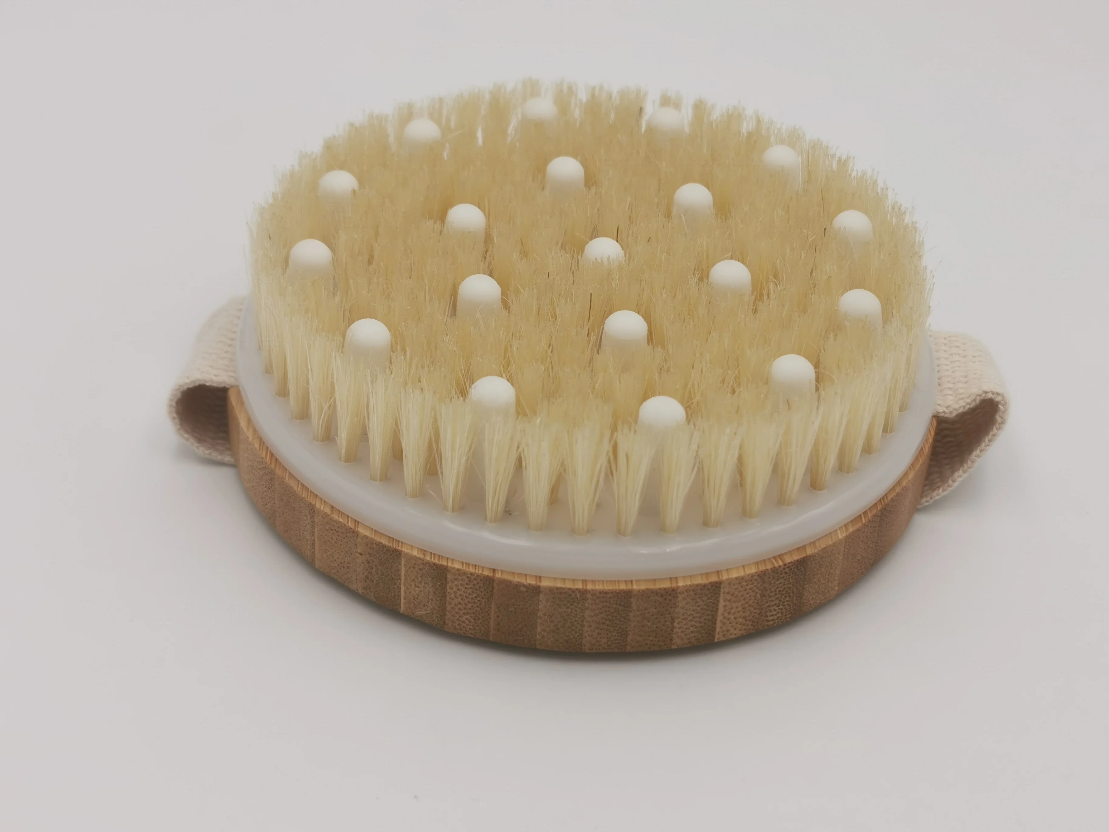
wholesale high quality dry skin Wooden bath body brush with Massage Nodes 