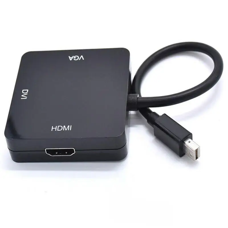 Manufacturer direct sales 3 in 1 DP display port to HDMI VGA DVI adapter Mini DP cable converter ADAPTS to PC HDTV monitor