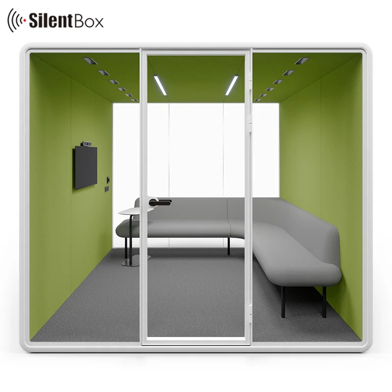Soundproof cabin meeting office booth acoustic pods easy to install extra large pods