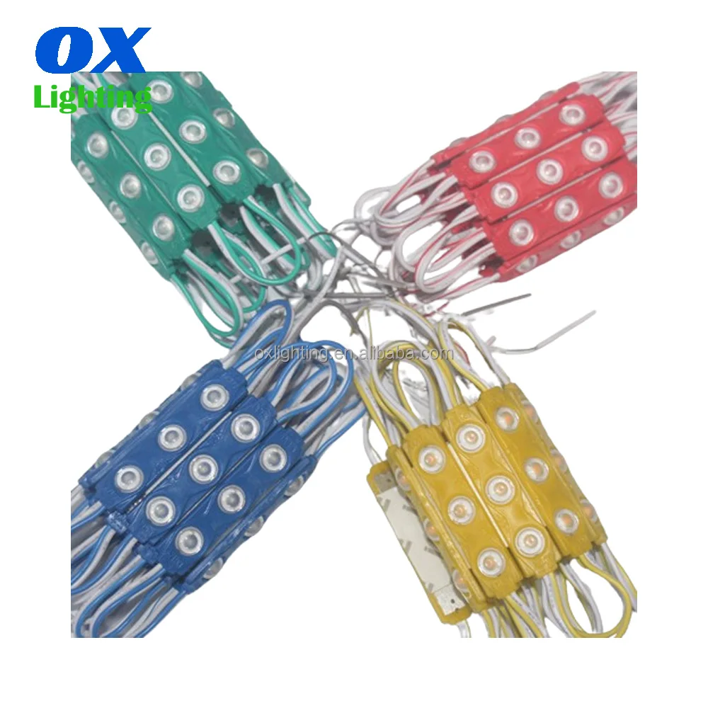 High Power Super Brightness 3 LEDS SMD 2835 1.5W 12V Waterproof IP68 Injection Led Module Light For Signs Advertising Signage